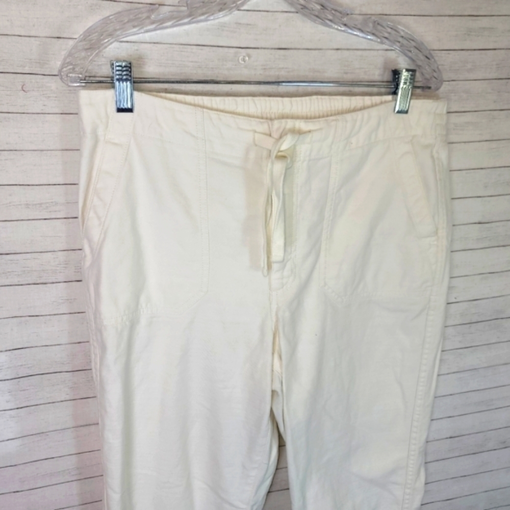 J.CREW TIE WAIST CAMP PANT IN IVORY, SZ MEDIUM - Picture 4 of 16